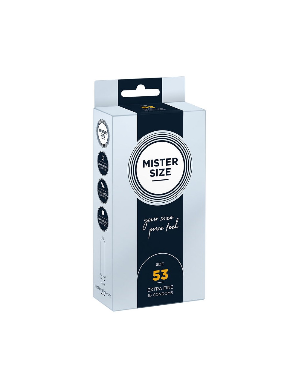 MISTER SIZE - PRESERVATIVOS TALLA M 53 MM (10 UNIDADES) MISTER SIZE - PRESERVATIVOS TALLA M 53 MM (10 UNIDADES)