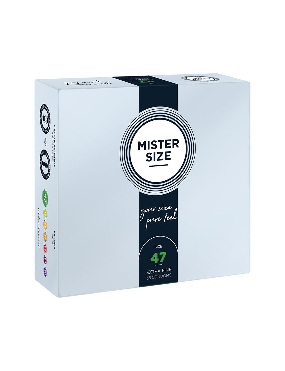 MISTER SIZE - PRESERVATIVOS TALLA XS 47 MM (36 UNIDADES) MISTER SIZE - PRESERVATIVOS TALLA XS 47 MM (36 UNIDADES)