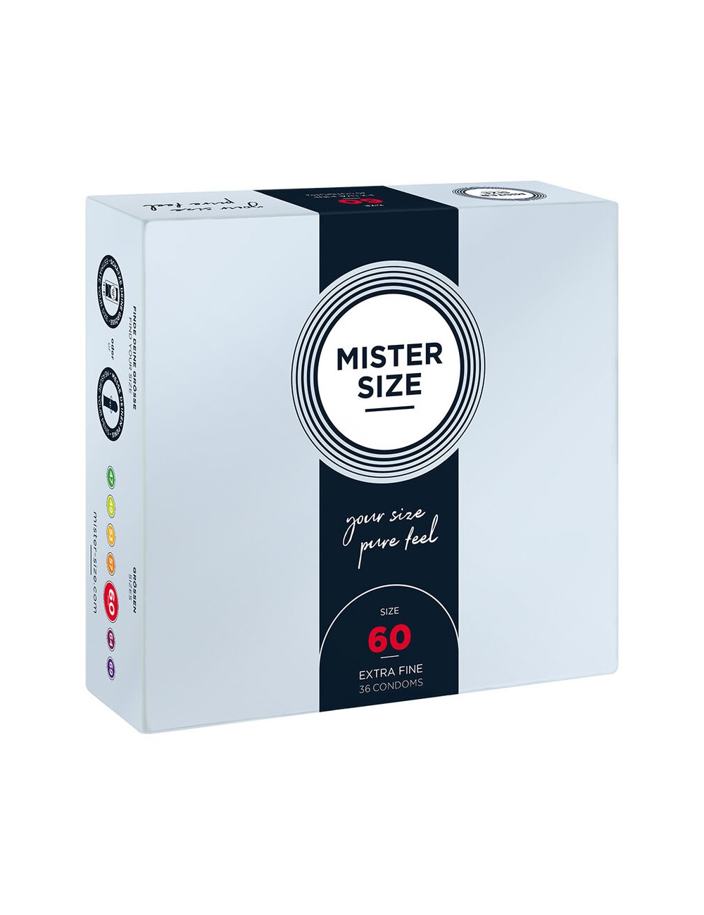 MISTER SIZE - PRESERVATIVOS TALLA XL 60 MM (36 UNIDADES) MISTER SIZE - PRESERVATIVOS TALLA XL 60 MM (36 UNIDADES)