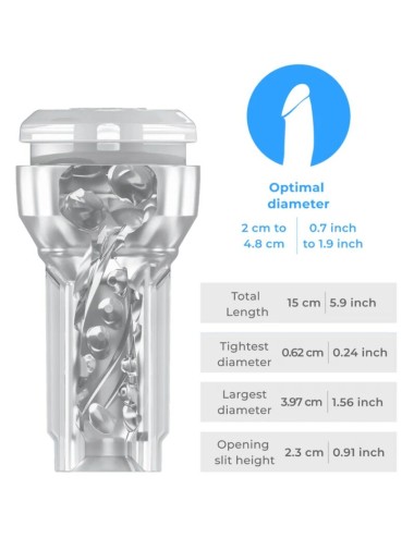KIIROO - FEEL POCKET STROKER CRYSTAL BY KIIROO TRANSPARENTE