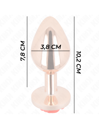 KINK - PLUG ANAL ORO ROSADO ROSA ROJA L