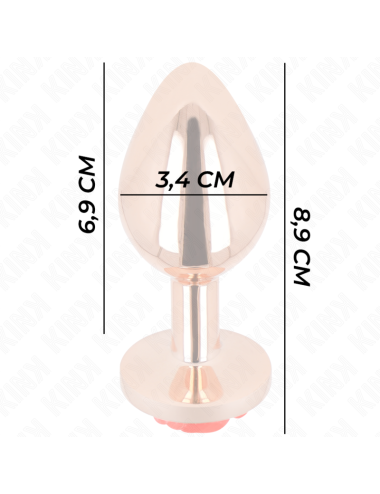 KINK - PLUG ANAL ORO ROSADO ROSA ROJA M