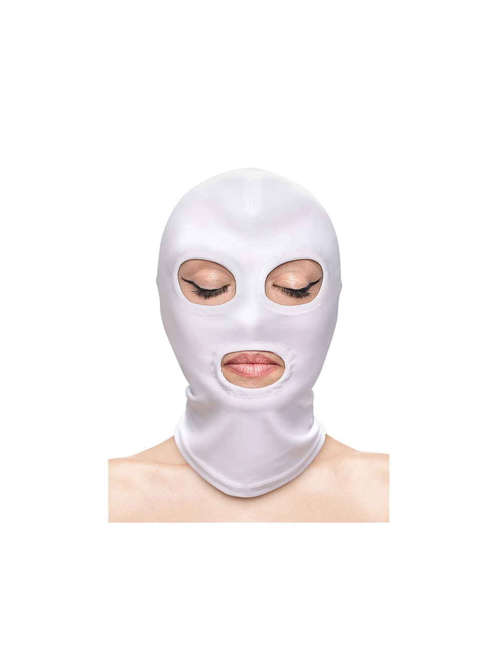 NS NOVELTIES - FETISH & FASHION PASAMONTAÑAS APERUTRA DE OJOS Y BOCA NYLON BLANCO
