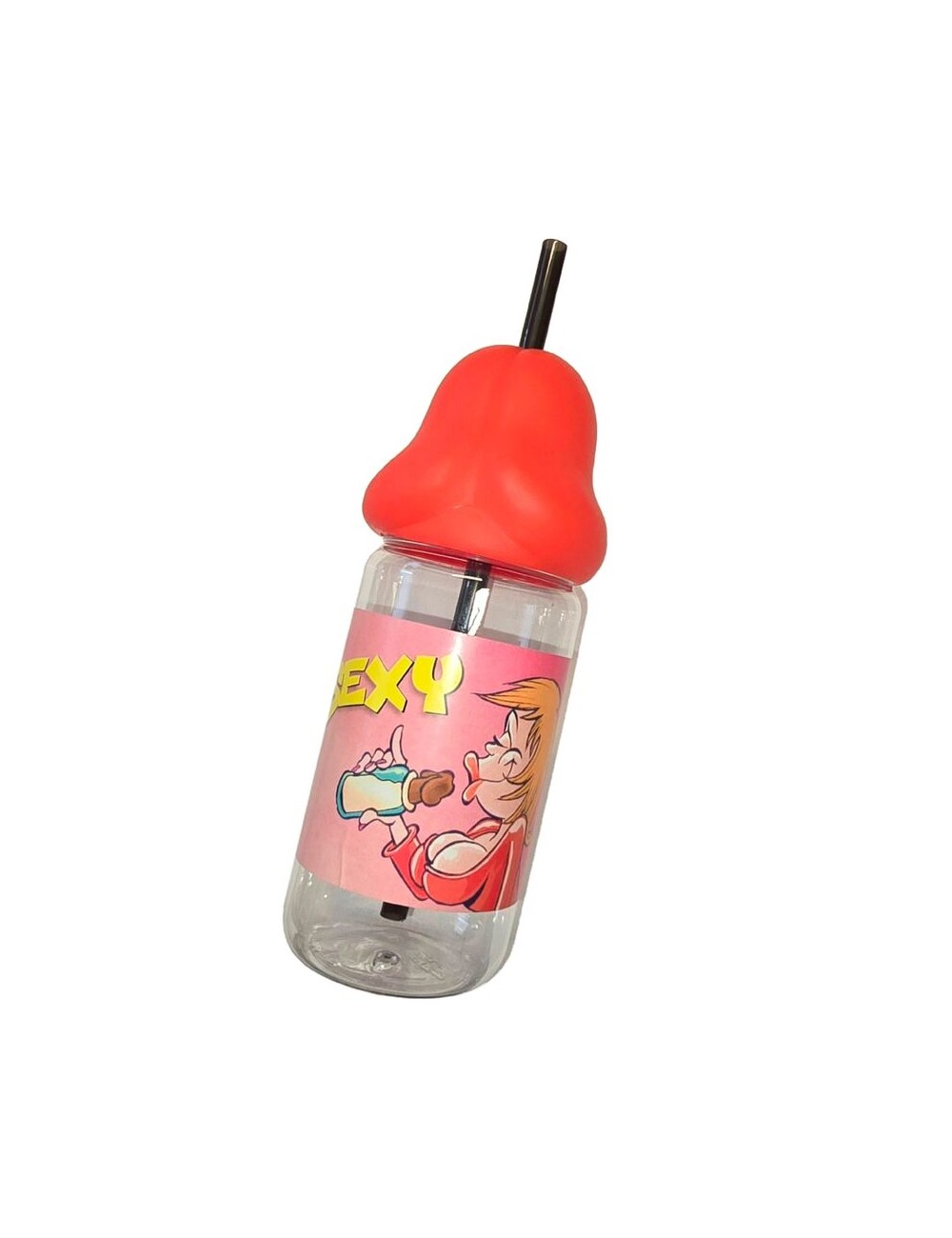 DIABLO PICANTE - BIBERÓN FORMA PENE 360 ML ROJO