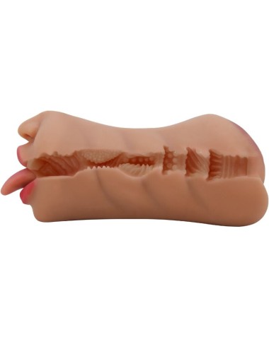 CRAZY BULL - SARAH MASTURBADOR DOBLE BOCA & VAGINA NATURAL