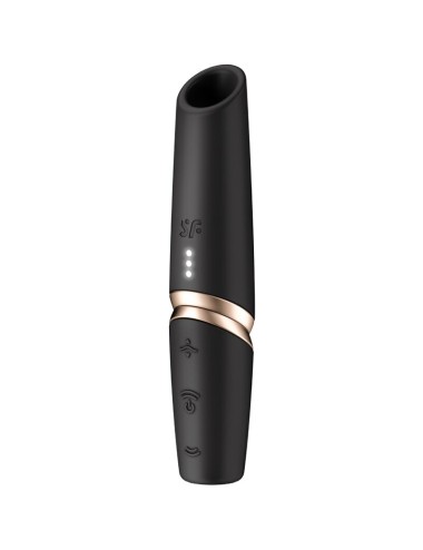 SATISFYER - PERFECT KISS ESTIMULADOR CLÍTORIS POR ONDAS NEGRO / DORADO