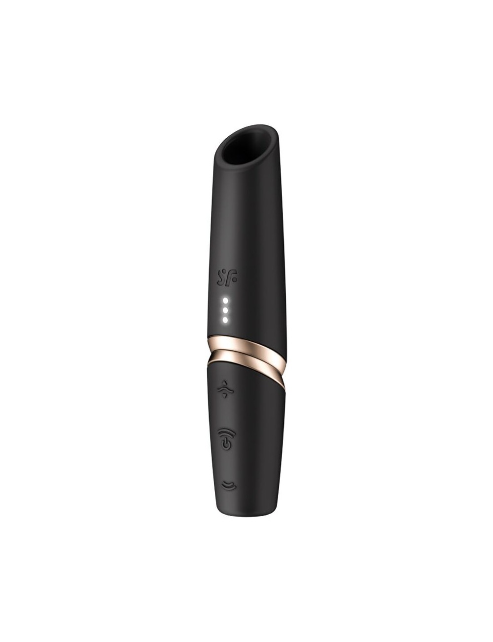 SATISFYER - PERFECT KISS ESTIMULADOR CLÍTORIS POR ONDAS NEGRO / DORADO