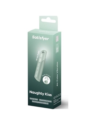 SATISFYER - NAUGHTY KISS ESTIMULADOR CLÍTORIS POR ONDAS VERDE AGUA