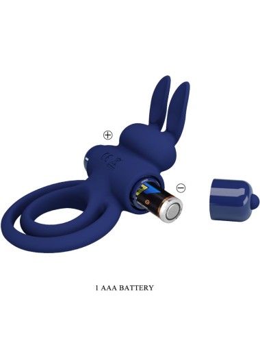 PRETTY LOVE - DAREY DOBLE ANILLO VIBRADOR RABBIT AZUL