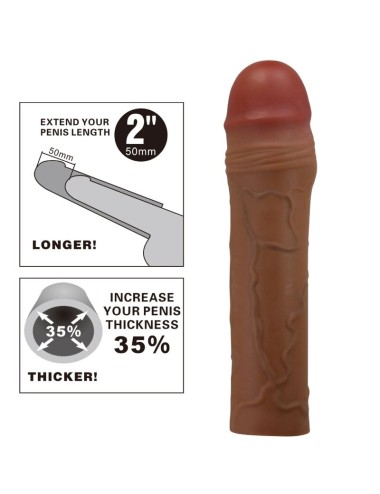 PRETTY LOVE - CHANE FUNDA PARA PENE CON EXTENSIÓN DE 5 CM MULATO