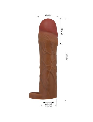 PRETTY LOVE - HANI FUNDA PARA PENE CON EXTENSIÓN DE 5 CM MULATO