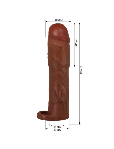 PRETTY LOVE - GERD FUNDA PARA PENE CON EXTENSIÓN DE 7.6 CM MULATO