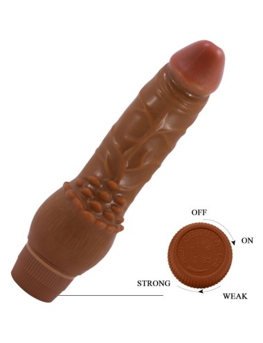 BAILE - BARBARA VIBRADOR REALÍSTICO 19.5 CM MULATO