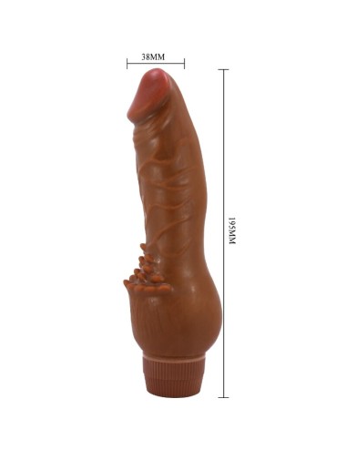 BAILE - BARBARA VIBRADOR REALÍSTICO 19.5 CM MULATO