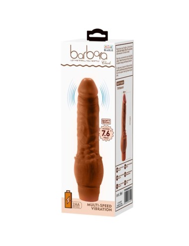 BAILE - BARBARA VIBRADOR REALÍSTICO 19.5 CM MULATO