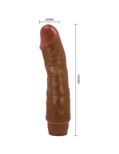BAILE - JEFF VIBRADOR REALÍSTICO 19.5 CM MULATO
