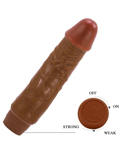 BAILE - JEFF VIBRADOR REALÍSTICO 19.5 CM MULATO