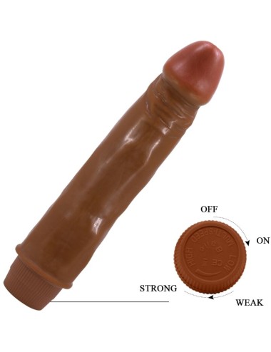 BAILE - DWARF VIBRADOR REALÍSTICO 21 CM MULATO