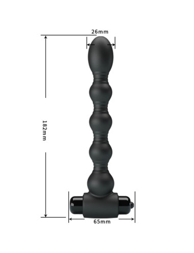 PRETTY LOVE - LYNN PLUG ANAL SILICONA 10 VIBRACIONES NEGRO