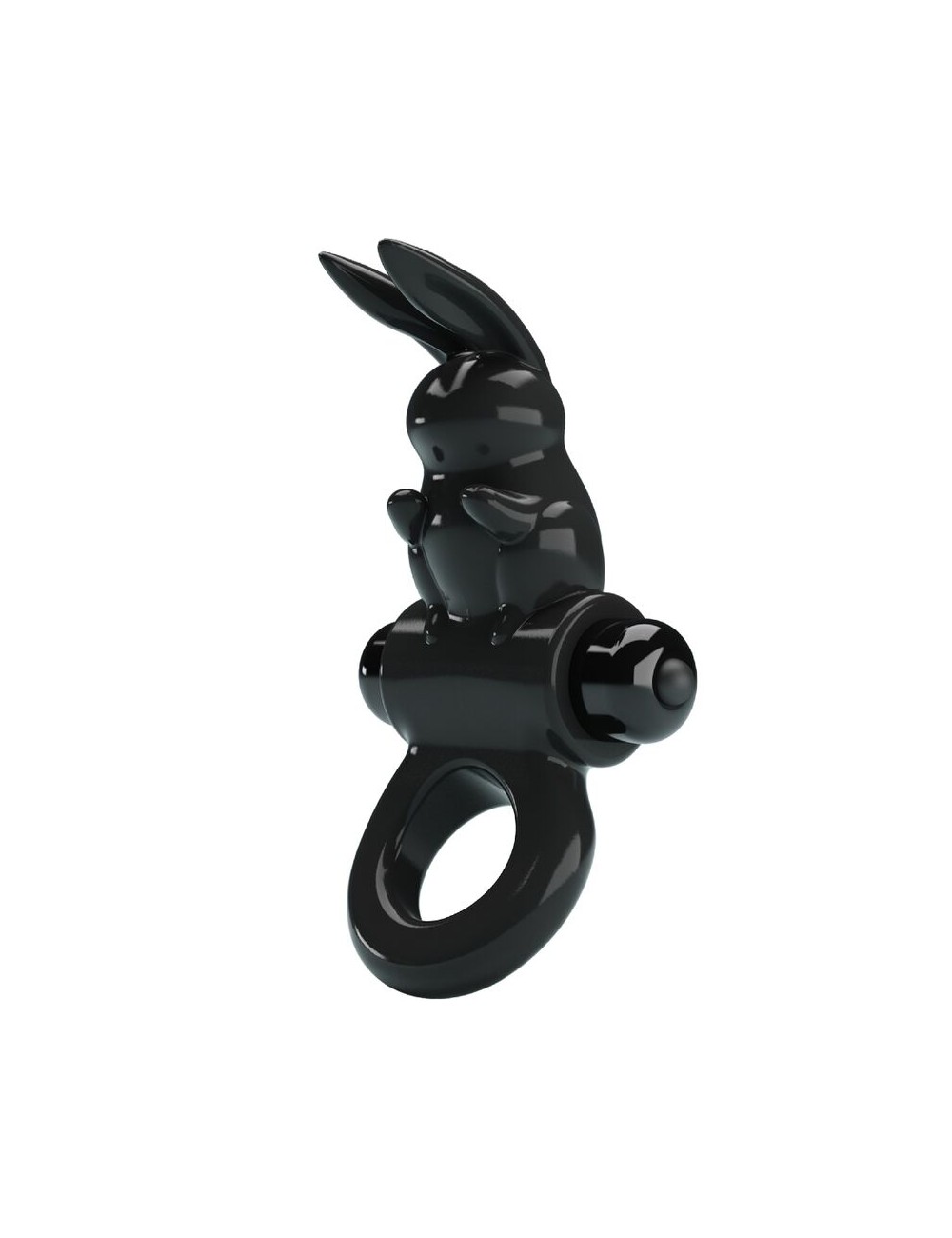 PRETTY LOVE - EXCITING RING ANILLO VIBRADOR RABBIT 10 VIBRACIONES NEGRO