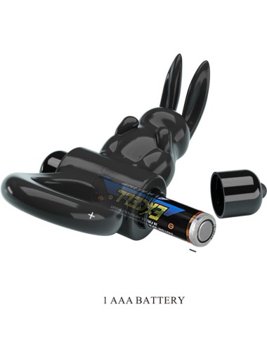 PRETTY LOVE - EXCITING RING ANILLO VIBRADOR RABBIT 10 VIBRACIONES NEGRO