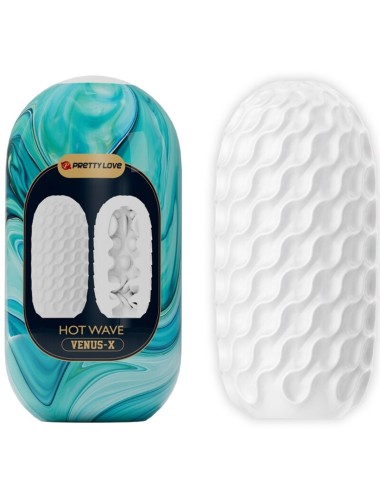 PRETTY LOVE - HOT WAVE MASTURBADOR MASCULINO SILICONA BLANCO