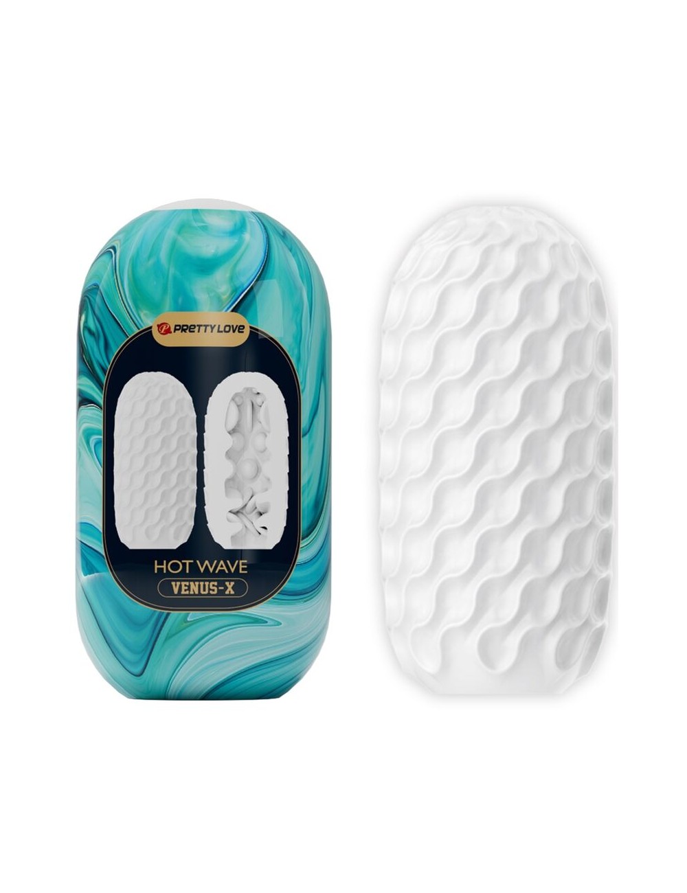 PRETTY LOVE - HOT WAVE MASTURBADOR MASCULINO SILICONA BLANCO PRETTY LOVE - HOT WAVE MASTURBADOR MASCULINO SILICONA BLANCO