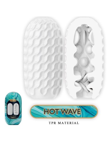 PRETTY LOVE - HOT WAVE MASTURBADOR MASCULINO SILICONA BLANCO