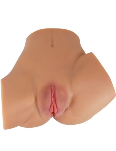 CRAZY BULL - EMILIA TRASERO VIBRADOR CON VAGINA Y ANO REALÍSTICO NATURAL CONTROL REMOTO