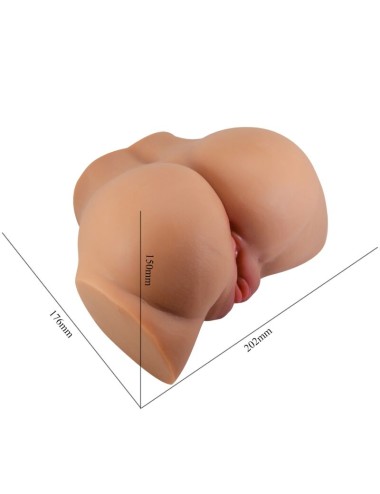 CRAZY BULL - EMILIA TRASERO VIBRADOR CON VAGINA Y ANO REALÍSTICO NATURAL CONTROL REMOTO