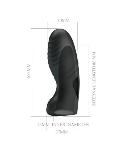 PRETTY LOVE - ALAN VIBRADOR DE DEDO SILICONA NEGRO