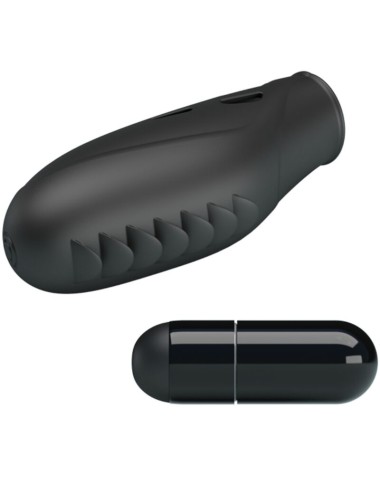 PRETTY LOVE - GILO VIBRADOR DE DEDO SILICONA NEGRO
