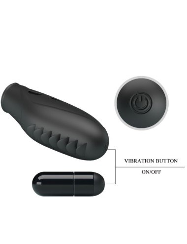 PRETTY LOVE - GILO VIBRADOR DE DEDO SILICONA NEGRO