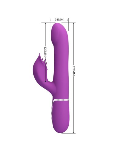 PRETTY LOVE - VIBRADOR & ESTIMULADOR MULTIFUNCIÓN 4 EN 1 MORADO