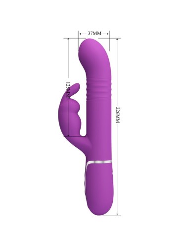 PRETTY LOVE - COALE VIBRADOR RABBIT MULTIFUNCIÓN 4 EN 1 MORADO