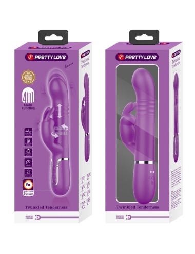 PRETTY LOVE - COALE VIBRADOR RABBIT MULTIFUNCIÓN 4 EN 1 MORADO