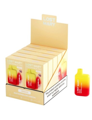 LOST MARY - BM600 VAPER NICOTINA 2% DESECHABLE SABOR SANDÍA LIMÓN