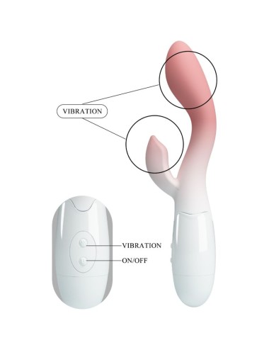 PRETTY LOVE - BRIGHTY VIBRADOR PUNTO G + ESTIMULADOR CLÍTORIS 30 VIBRACIONES ROSA
