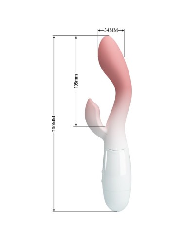 PRETTY LOVE - BRIGHTY VIBRADOR PUNTO G + ESTIMULADOR CLÍTORIS 30 VIBRACIONES ROSA