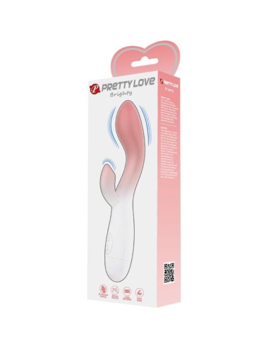PRETTY LOVE - BRIGHTY VIBRADOR PUNTO G + ESTIMULADOR CLÍTORIS 30 VIBRACIONES ROSA