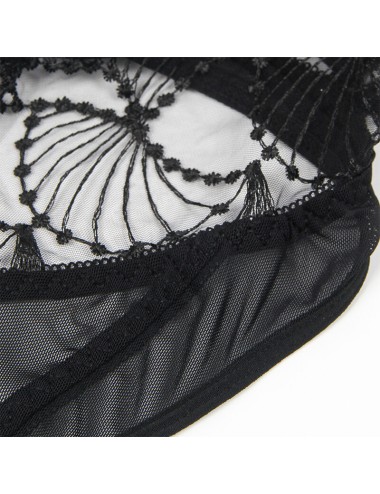 SUBBLIME - 955229 BODY TRANSPARENTE CON ENCAJE HUECO NEGRO L/XL