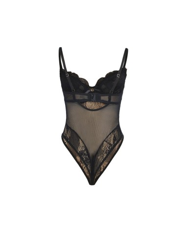 SUBBLIME - 955618 BODY DE ENCAJE CON CIERRE INFERIOR NEGRO S/M