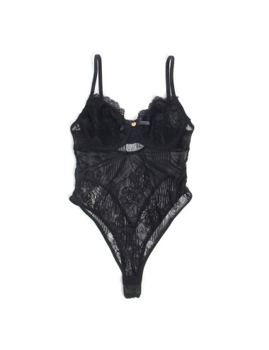 SUBBLIME - 955618 BODY DE ENCAJE CON CIERRE INFERIOR NEGRO S/M