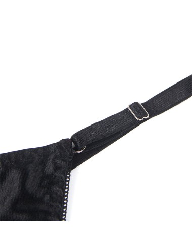 SUBBLIME - 955199 SET SUJETADOR CON LAZO NEGRO AJUSTABLE S/M