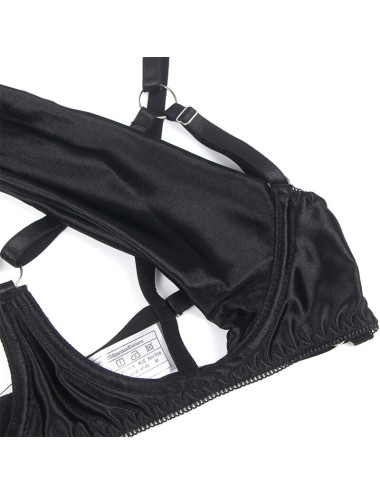 SUBBLIME - 955199 SET SUJETADOR CON LAZO NEGRO AJUSTABLE S/M