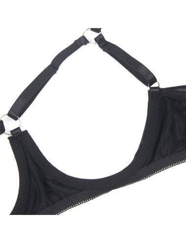 SUBBLIME - 955199 SET SUJETADOR CON LAZO NEGRO AJUSTABLE S/M