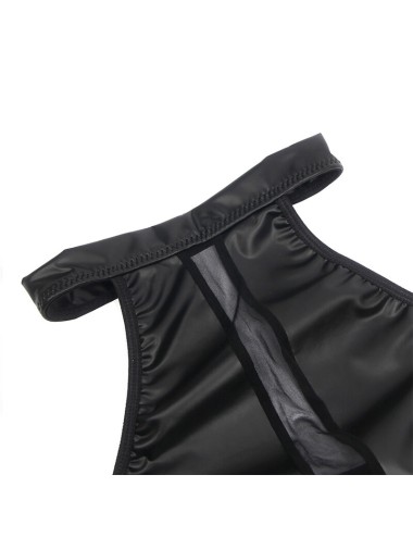 SUBBLIME - 955472 VESTIDO CUELLO HALTER CON TRANSPARENCIAS NEGRO S/M