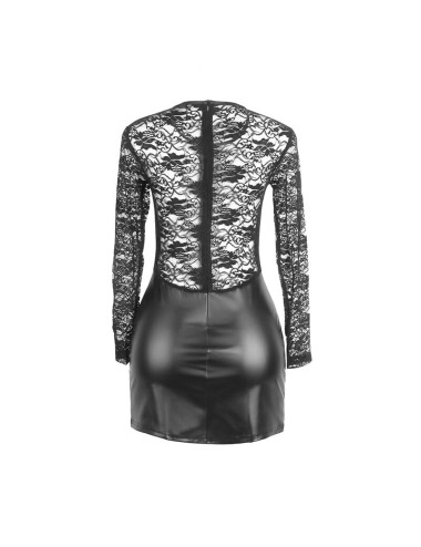 SUBBLIME - 955601 VESTIDO DE MANGA LARGA CON ENCAJE NEGRO L/XL