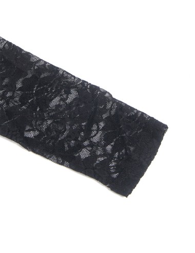 SUBBLIME - 955601 VESTIDO DE MANGA LARGA CON ENCAJE NEGRO L/XL