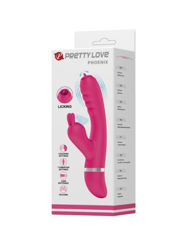 PRETTY LOVE - PHOENIX VIBRADOR RABBIT MULTIFUNCIÓN ROSA